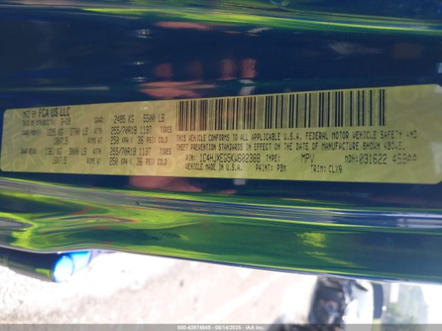 2019 JEEP WRANGLER UNLIMITED 1C4HJXEG5KW602388 Photo 8