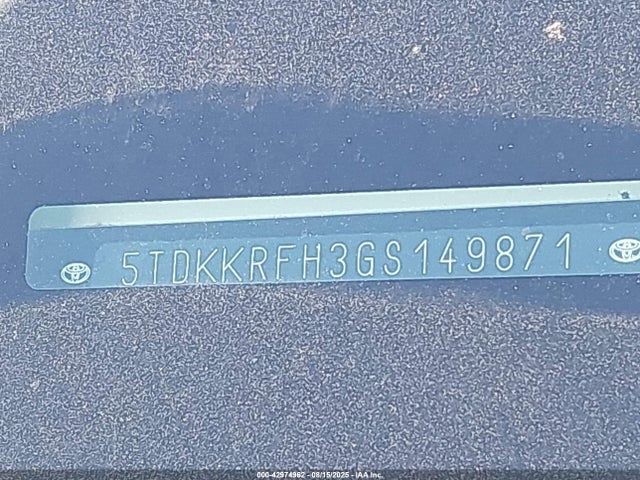 5TDKKRFH3GS149871 Toyota 2gr-fe