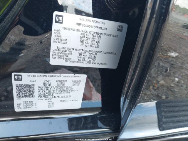 2024 CHEVROLET SILVERADO 1500 2GCUDEED7R1191111 Photo 8