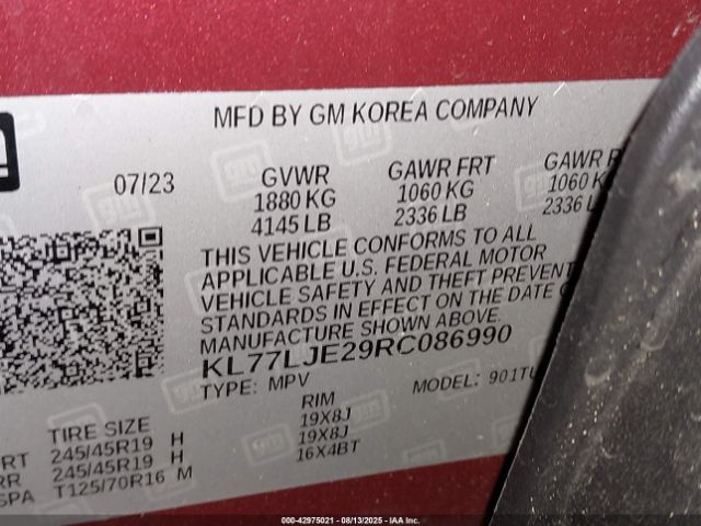 2024 CHEVROLET TRAX KL77LJE29RC086990 Photo 8