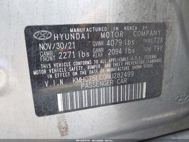 Hyundai gdi kappa 2022 KMHC75LC0NU282499 Image 9