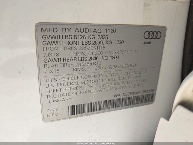 2021 AUDI Q3 WA1DECF35M1050229 Photo 8
