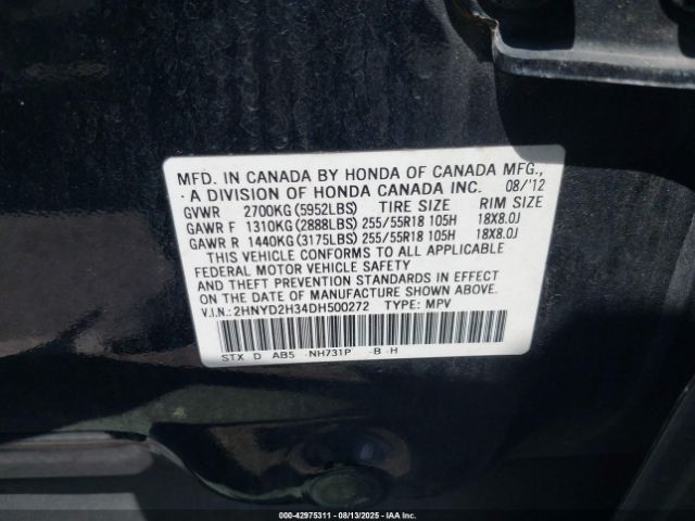 2013 ACURA MDX 2HNYD2H34DH500272 Photo 8
