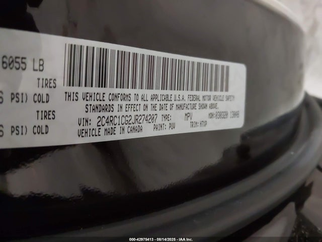 Chrysler Pacifica 2018 2C4RC1CG2JR274207 Image 9
