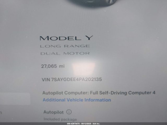 2023 TESLA MODEL Y 7SAYGDEE4PA202135 Photo 6