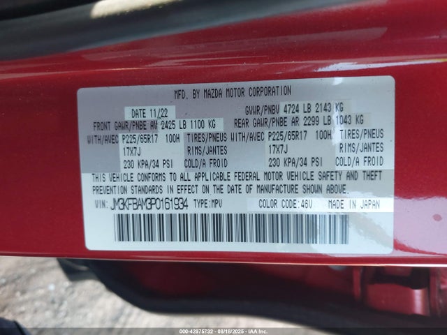 Mazda pyud 2023 JM3KFBAM3P0161934 Image 9