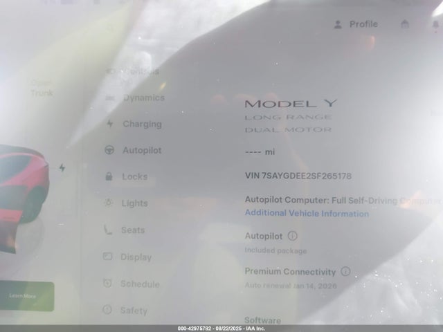 2025 TESLA MODEL Y 7SAYGDEE2SF265178 Photo 6