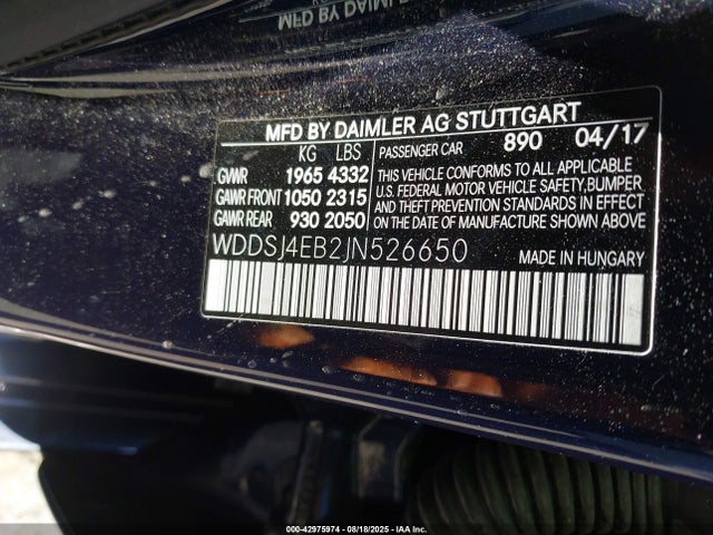 Mercedes-Benz m270 2018 WDDSJ4EB2JN526650 Image 9