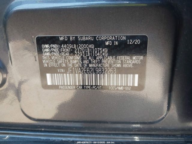 2020 SUBARU WRX STI JF1VA2E62L9832263 Photo 8