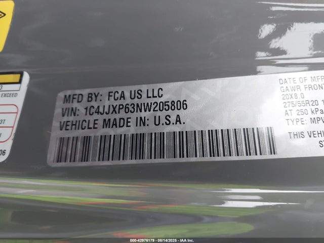 1C4JJXP63NW205806 Jeep 2022