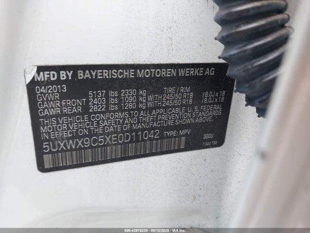 5UXWX9C5XE0D11042 BMW X3