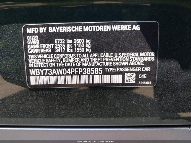 WBY73AW04PFP38585 BMW I4