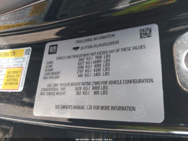 2025 CADILLAC ESCALADE ESV 1GYS8LRL0SR110555 Photo 8