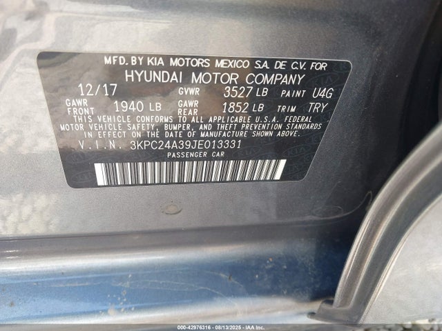 Hyundai Accent 2018 3KPC24A39JE013331 Image 9