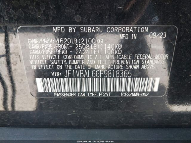 2023 SUBARU WRX JF1VBAL66P9818365 Photo 8