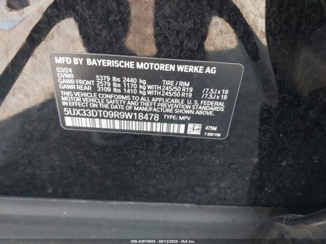 2024 BMW X4 5UX33DT09R9W18478 Photo 8