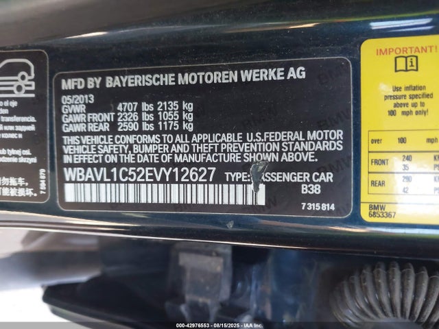 WBAVL1C52EVY12627 BMW X1