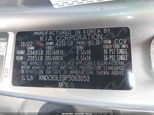 KIA gdi kappa pe 2023 KNDCR3LE3P5063053 Image 9