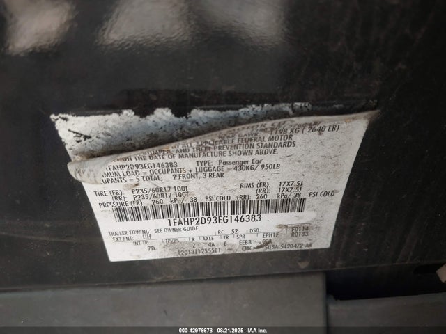 1FAHP2D93EG146383 Ford 2014