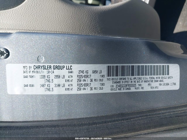 Dodge 2015 2015 2C4RDGCG9FR555525 Image 9