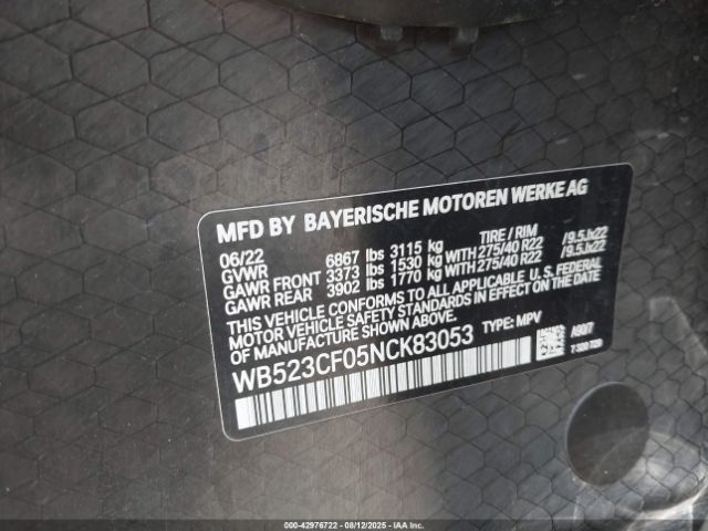 2022 BMW IX WB523CF05NCK83053 Photo 8