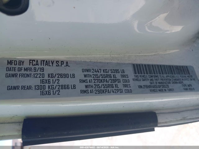 ZFBHRFAB5L6P36528 RAM Promaster City
