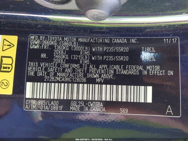 Lexus RX 2017 2T2BZMCA9HC128096 Image 9