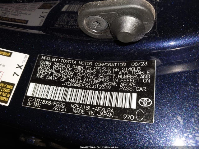 JTDB4MEE9RJ012339 Toyota m20a-fks