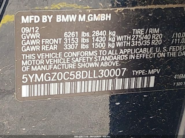 2013 BMW X6 M 5YMGZ0C58DLL30007 Photo 8