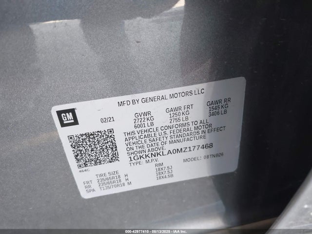 1GKKNKLA0MZ177468 GMC Lcv