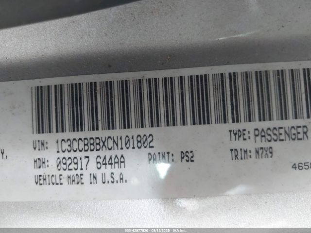 2012 CHRYSLER 200 1C3CCBBBXCN101802 Photo 8