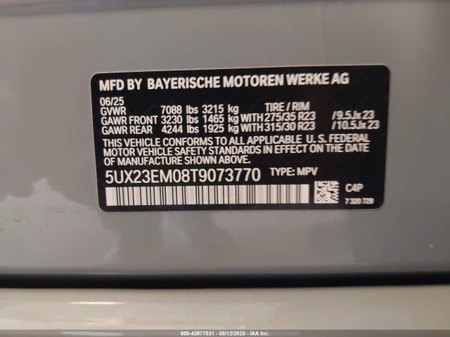 5UX23EM08T9073770 BMW 2026