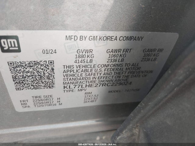 KL77LHE27RC229024 Chevrolet lih