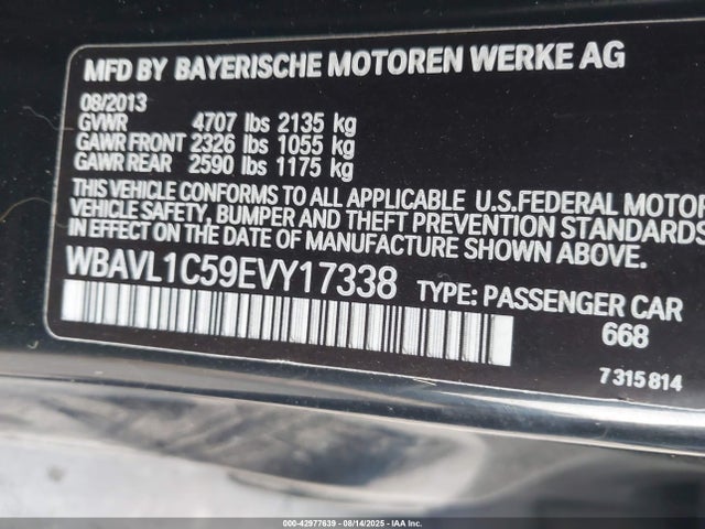 WBAVL1C59EVY17338 BMW X1