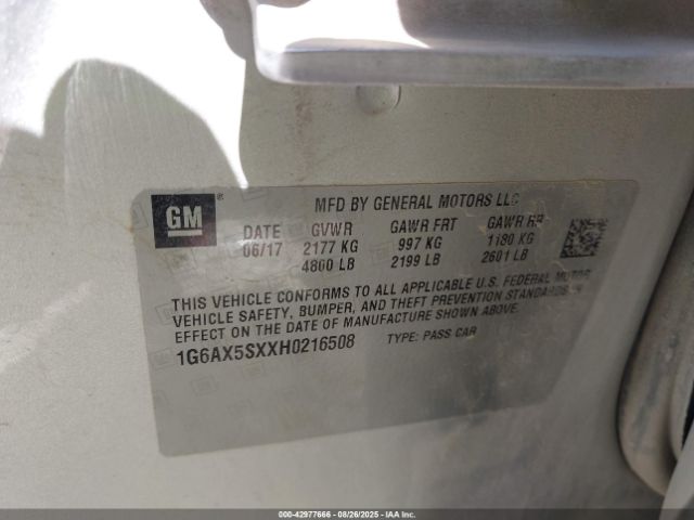 2017 CADILLAC CTS 1G6AX5SXXH0216508 Photo 8