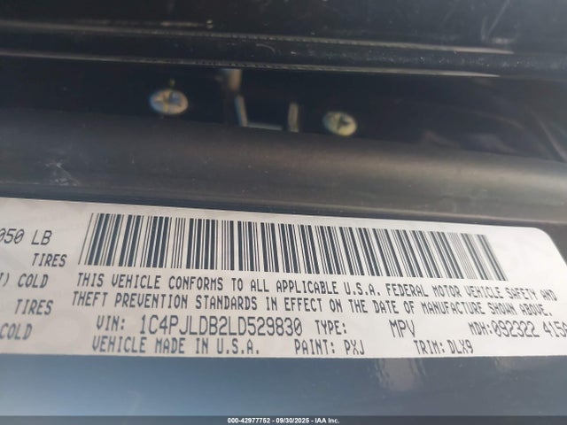 Jeep 2020 2020 1C4PJLDB2LD529830 Image 9