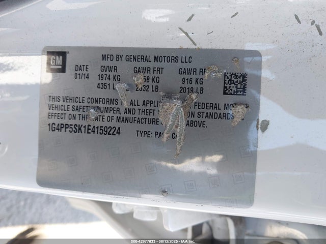 Buick lea 2014 1G4PP5SK1E4159224 Image 9