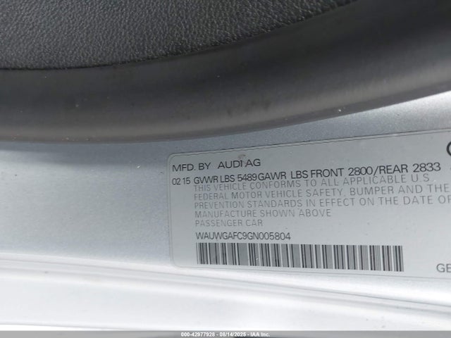 2016 AUDI A7 WAUWGAFC9GN005804 Photo 8