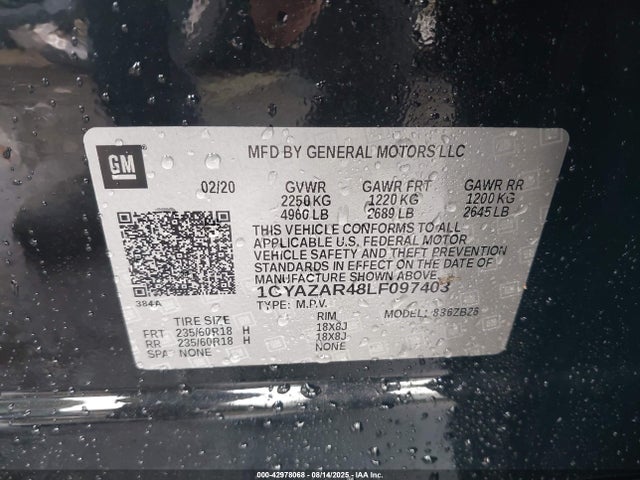 2020 CADILLAC XT4 1GYAZAR48LF097403 Photo 8