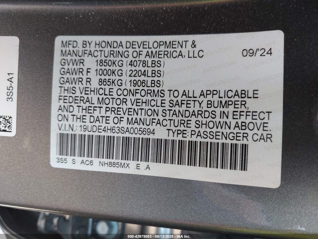 Acura l15ca 2025 19UDE4H63SA005694 Image 9