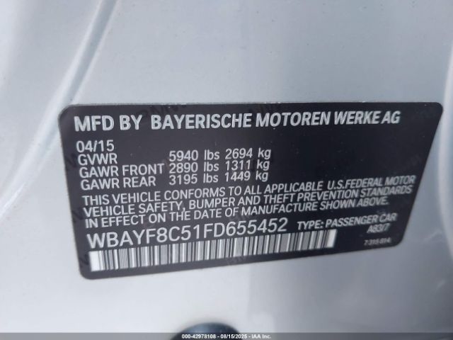 2015 BMW 750LI WBAYF8C51FD655452 Photo 8