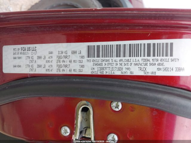 2018 RAM 1500 1C6RR7FT7JS171820 Photo 8