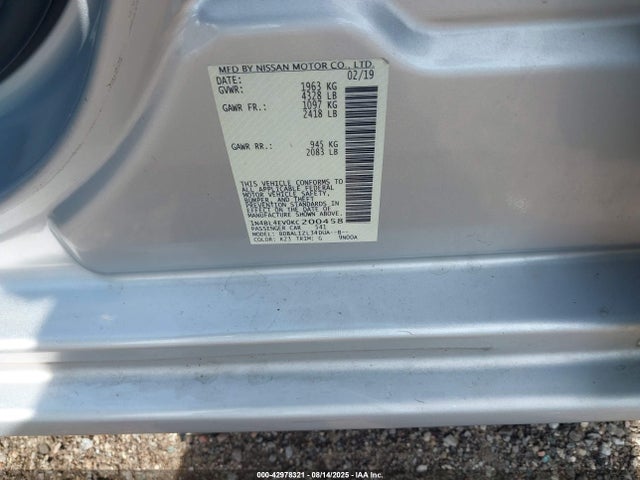 1N4BL4EV0KC200458 Nissan 2019