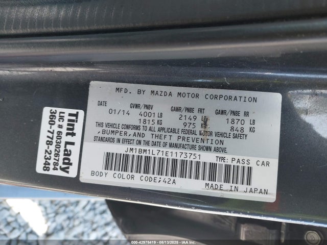 Mazda pe 2014 JM1BM1L71E1173751 Image 9