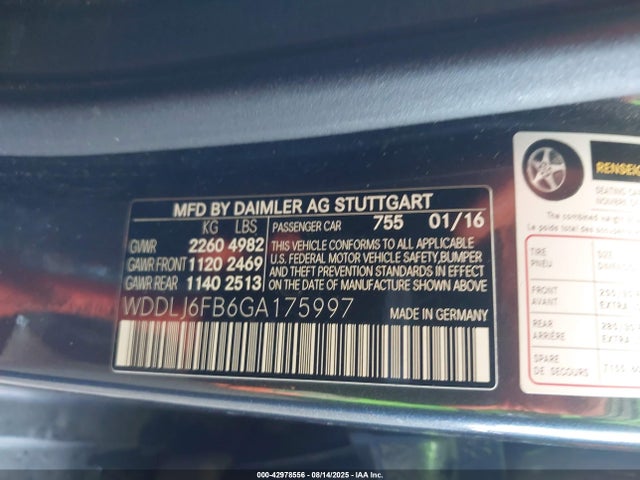 Mercedes-Benz Cls-Class 2016 WDDLJ6FB6GA175997 Image 9