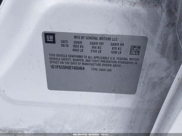 1G1PA5SH9E7400464 Chevrolet luw