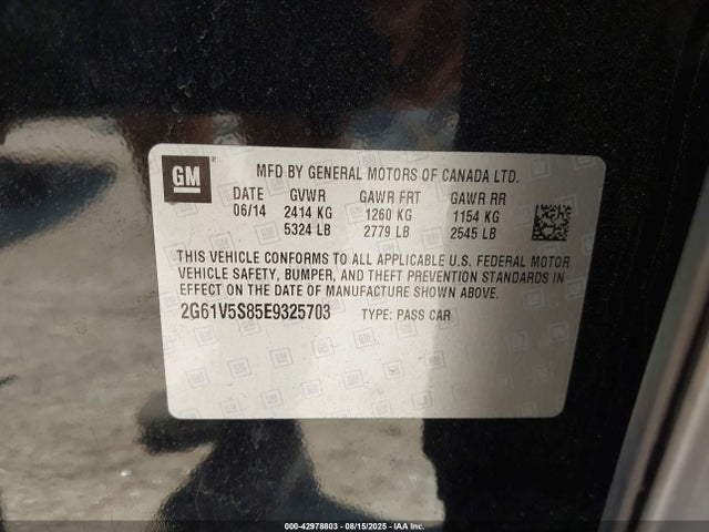 2014 CADILLAC XTS 2G61V5S85E9325703 Photo 8