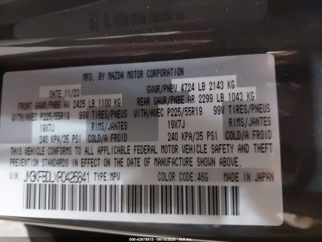 JM3KFBDLXR0426841 Mazda py