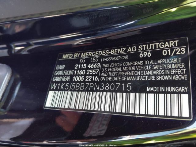 2023 MERCEDES-BENZ AMG CLA 35 W1K5J5BB7PN380715 Photo 8