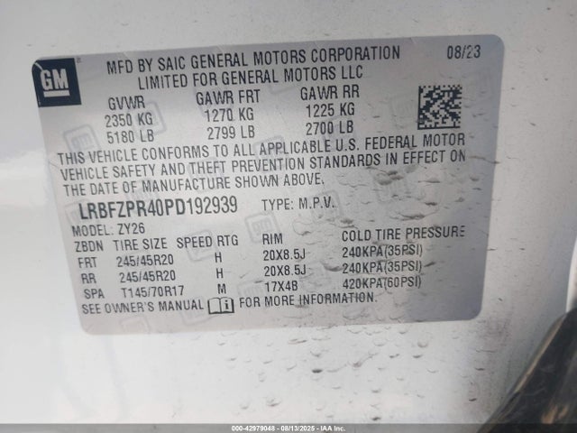 Buick lsy 2023 LRBFZPR40PD192939 Image 9